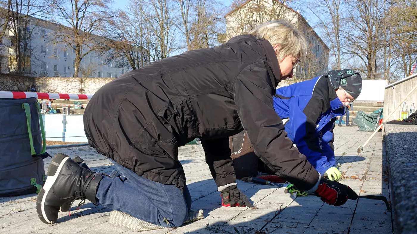 Großreinemachen im Waldbad, erste Aktion